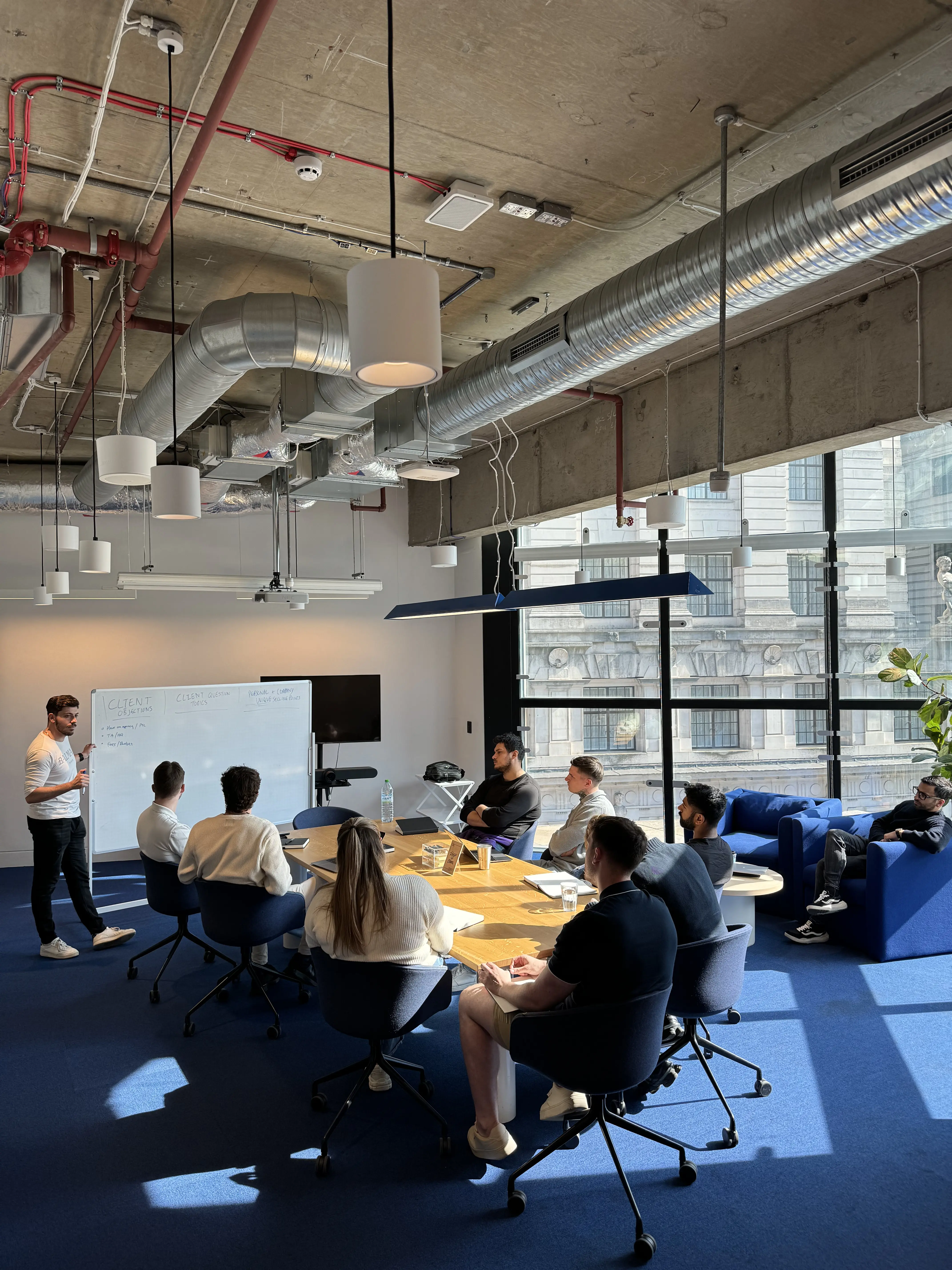 Charles Kyriakou in training with recruitment team